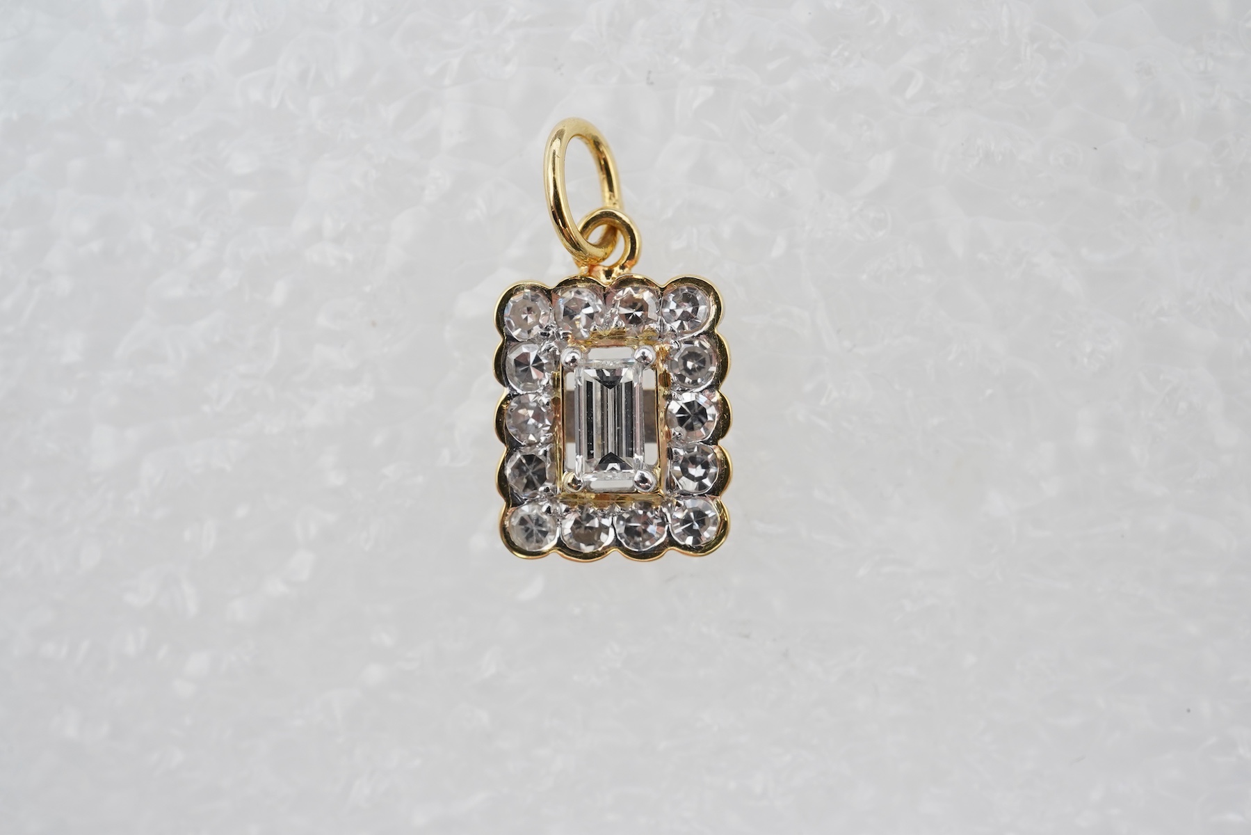 A diamond pendant